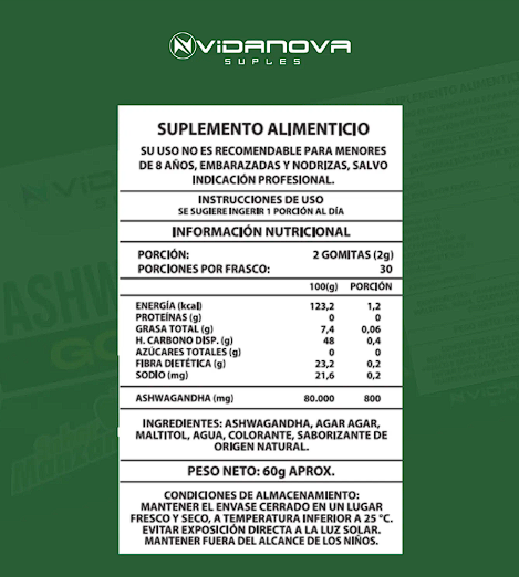 60 GOMITAS ASHWAGANDHA 1000mg