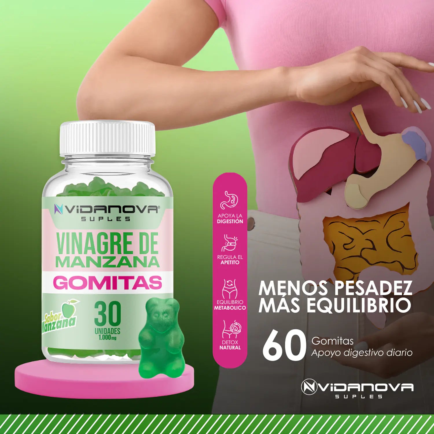 VINAGRE DE MANZANA 60CAPS