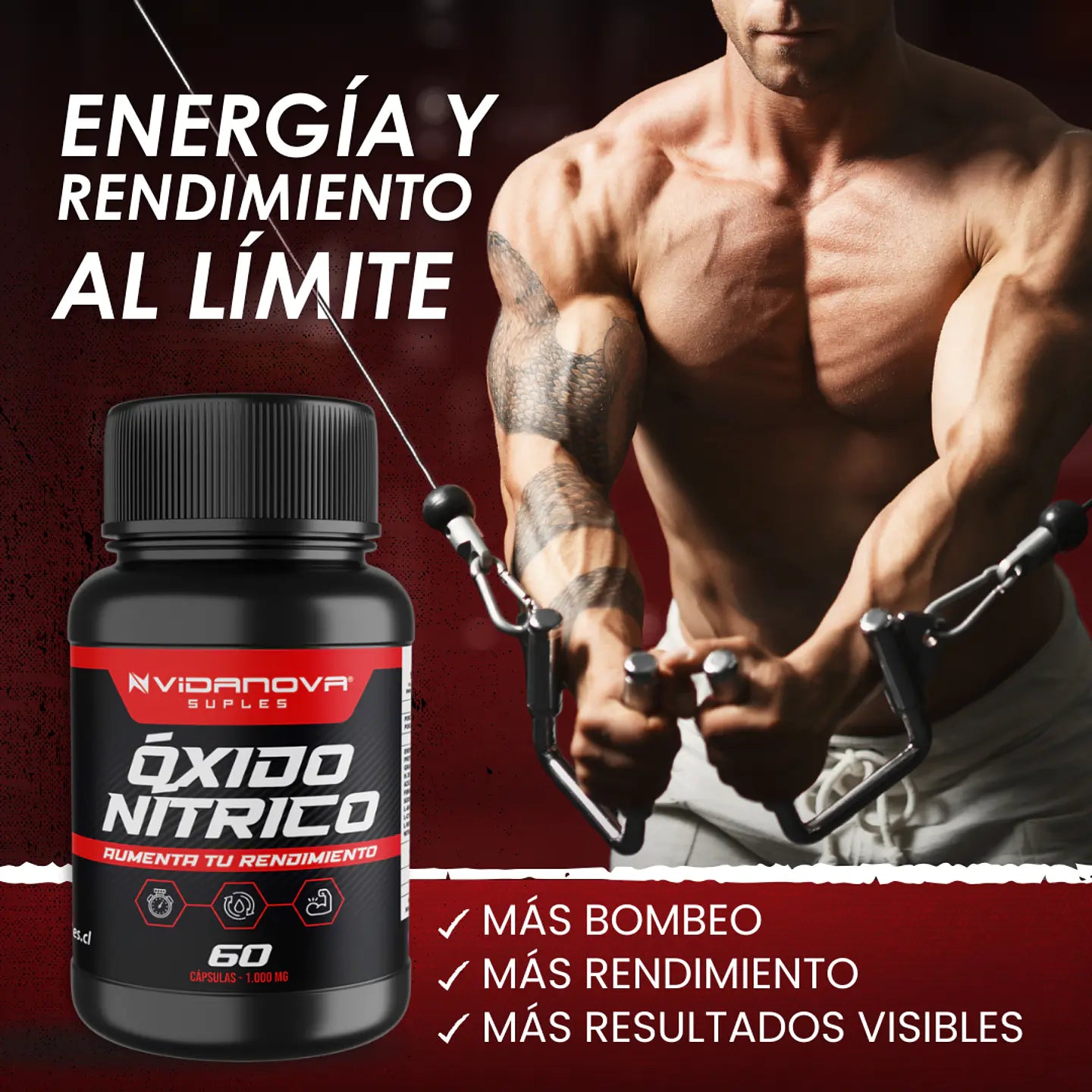 OXIDO NITRICO 1000MG 60 CAPS