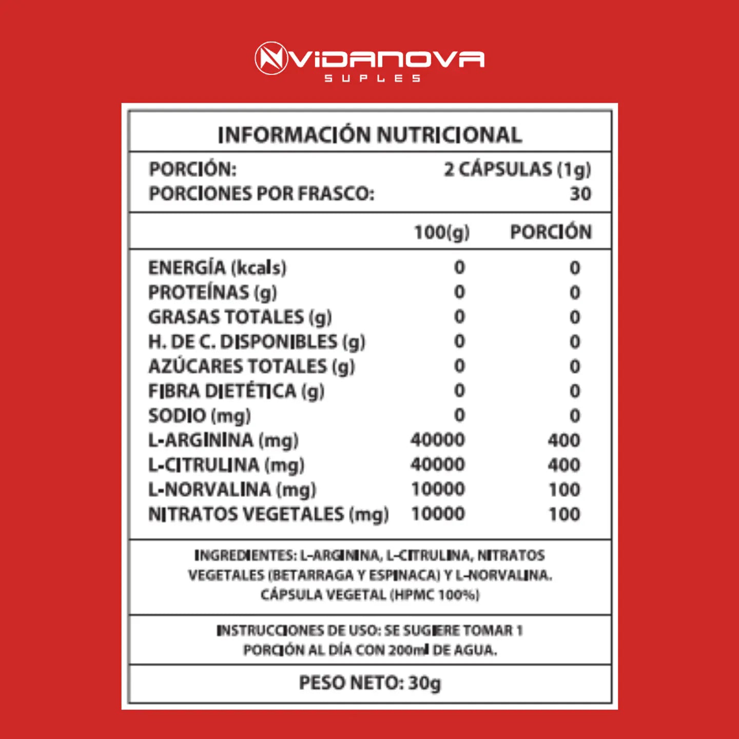 OXIDO NITRICO 1000MG 60 CAPS