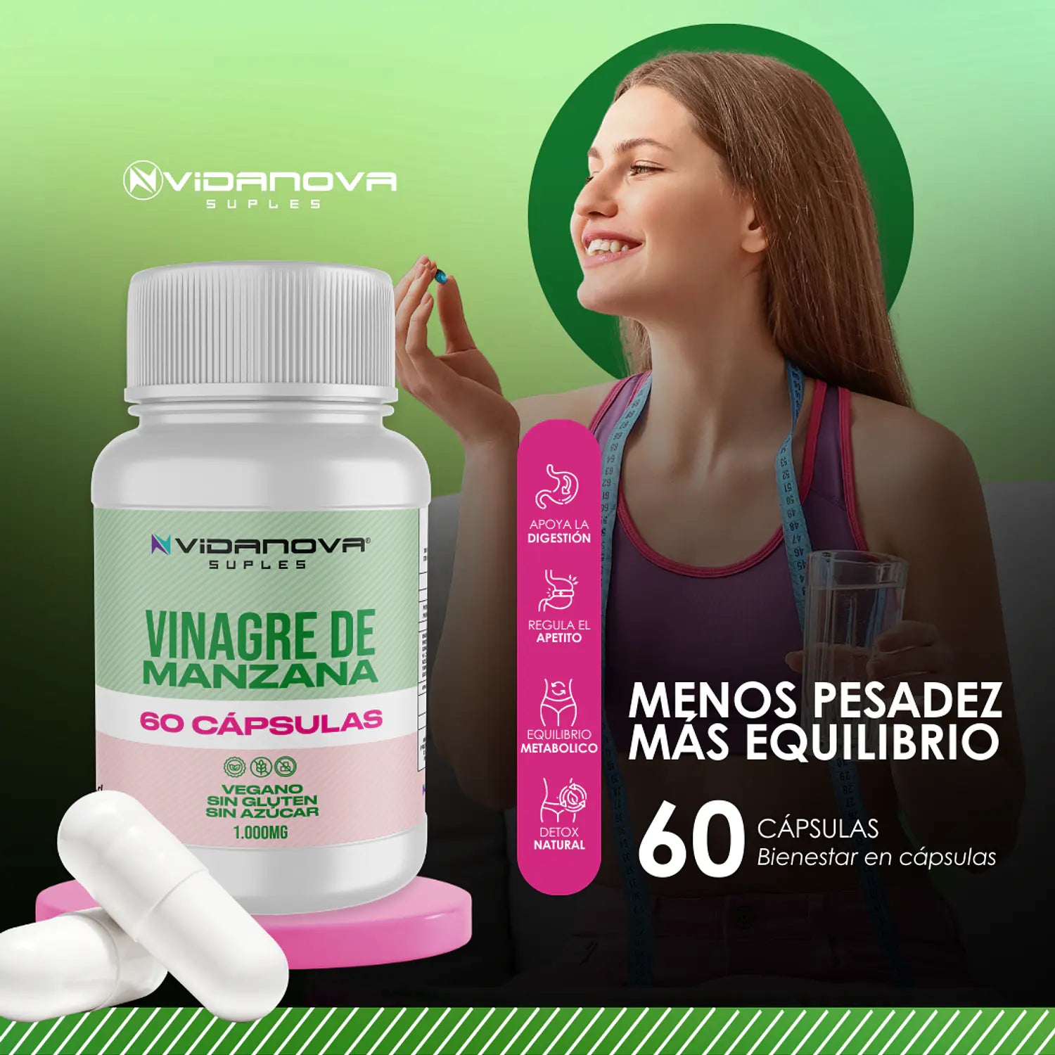 VINAGRE DE MANZANA 60CAPS