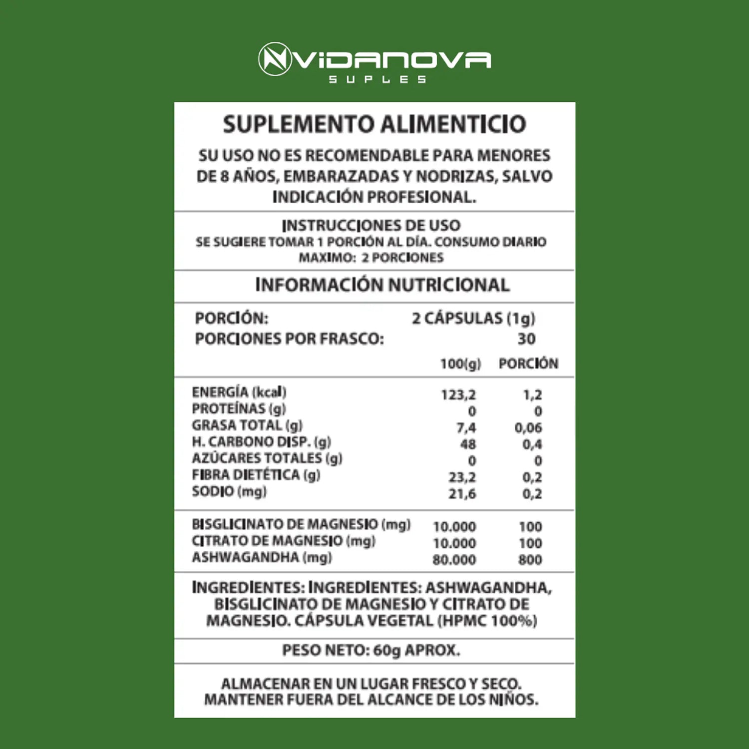 VINAGRE DE MANZANA 60CAPS