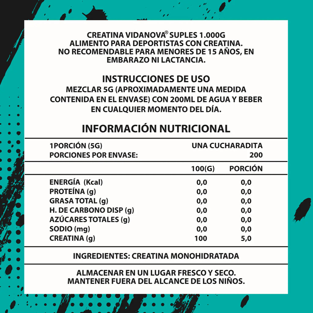 Creatina 1KG Monohidratada Micronizada