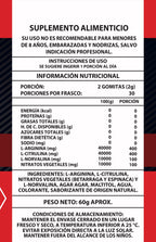 60 GOMITAS OXIDO NITRICO 1000mg